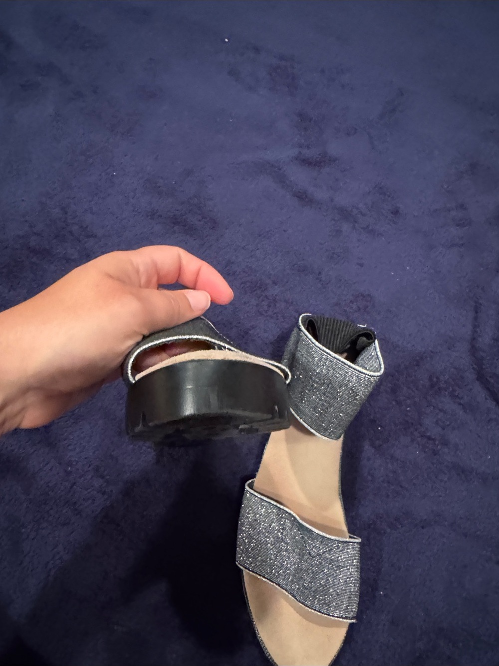 CHARLESTON SHOE CO. Silver Metallic Ankle-Strap Sandals - Picture 5 of 6